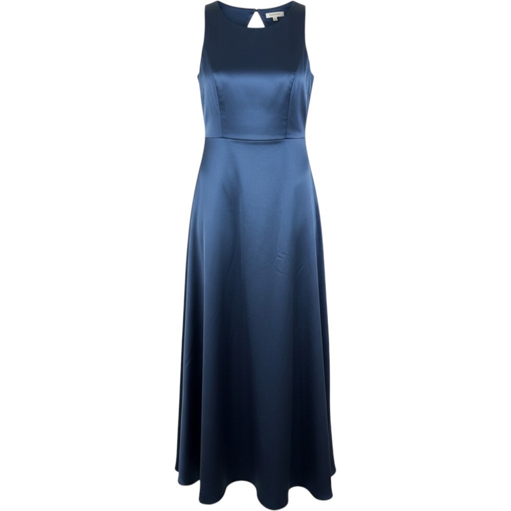 DB Studio Celebrate Maxi Dress Kids Size 14 Blue Satin Formal Gown Sleeveless